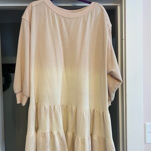 Free People Cream Tiered Dress